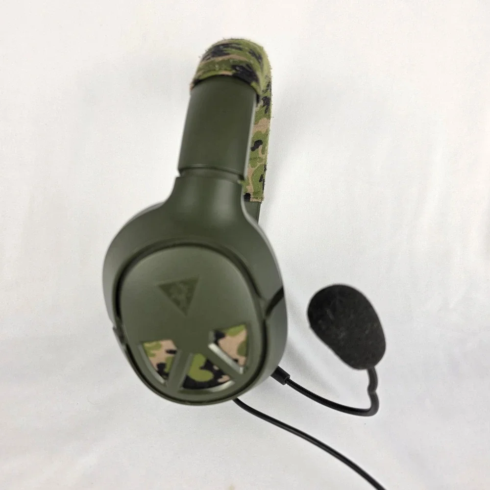 Turtle Beach Recon 50p Gaming Headset (works) Olive Green‎ Camo- MIC NOT WORKING